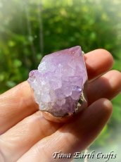 画像20: 【自信アップ・自己信頼】大ぶり 高品質スピリットクォーツ（精霊水晶) ペンダントトップ*カクタスアメシスト 1点物 原石 鉱物 パワーストーン天然石　お守りアクセサリー ヒーリングジュエリー スピリチュアル (20)