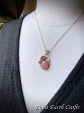 画像12: 【自信・積極性・行動力アップ】1点物 高品質ピンクオパール  ペンダントトップ with サンストーン インカローズ ★パワーストーン 天然石 お守り アクセサリー ヒーリングストーンお守りジュエリー スピリチュアル (12)