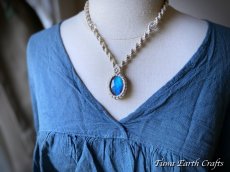 画像17: ディープブルー高品質ラブラドライト ペンダント/ネックレス  チョーカー シンプル 水晶★ヘンプ素材 無染色 生成り ナチュラル天然素材オーガニックファッション 天然石パワーストーンお守りマクラメアクセサリー (17)