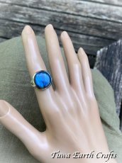 画像20: まんまる大ぶり 1点もの 高品質 ラブラドライト リング 指輪 11号 神秘的ディープブルー 天然石パワーストーンアクセサリー　ヒーリングジュエリー お守り　スターリングシルバー スピリチュアル (20)