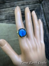 画像14: まんまる大ぶり 1点もの 高品質 ラブラドライト リング 指輪 11号 神秘的ディープブルー 天然石パワーストーンアクセサリー　ヒーリングジュエリー お守り　スターリングシルバー スピリチュアル (14)