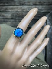 画像19: まんまる大ぶり 1点もの 高品質 ラブラドライト リング 指輪 11号 神秘的ディープブルー 天然石パワーストーンアクセサリー　ヒーリングジュエリー お守り　スターリングシルバー スピリチュアル (19)