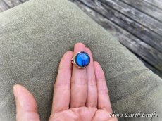 画像10: まんまる大ぶり 1点もの 高品質 ラブラドライト リング 指輪 11号 神秘的ディープブルー 天然石パワーストーンアクセサリー　ヒーリングジュエリー お守り　スターリングシルバー スピリチュアル (10)