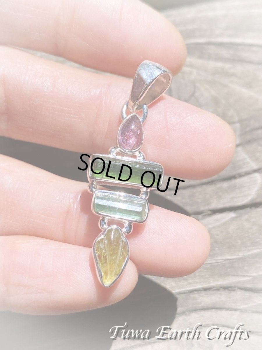 画像8: 【積極性・自信向上・金運アップ・運気アップ】1点もの 高品質トルマリン ペンダントトップ 原石 鉱物★グリーントルマリン ピンクトルマリン イエロートルマリン ハンドメイドアクセサリー お守り 癒し効果 天然石ヒーリングストーン ジュエリー (8)