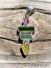 画像6: 【積極性・自信向上・金運アップ・運気アップ】1点もの 高品質トルマリン ペンダントトップ 原石 鉱物★グリーントルマリン ピンクトルマリン イエロートルマリン ハンドメイドアクセサリー お守り 癒し効果 天然石ヒーリングストーン ジュエリー (6)