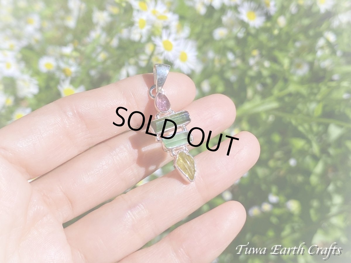 画像5: 【積極性・自信向上・金運アップ・運気アップ】1点もの 高品質トルマリン ペンダントトップ 原石 鉱物★グリーントルマリン ピンクトルマリン イエロートルマリン ハンドメイドアクセサリー お守り 癒し効果 天然石ヒーリングストーン ジュエリー (5)