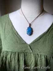画像15: 大ぶり♪【魔除け・直感力アップ・旅のお守り】高品質シャッタカイト ペンダントトップ マクラメ シンプル*ブルー 青い石 1点ものヒーリングジュエリー 天然石パワーストーンアクセサリー スピリチュアル ジュエリー (15)