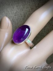 画像27: 【直観力向上・浄化・保護】大ぶり 高品質 アメジスト 紫水晶 リング 指輪 17号　1点もの 天然石パワーストーンお守りアクセサリー 電磁波対策 ヒーリングジュエリー　スピリチュアル (27)