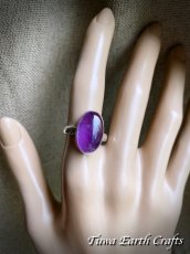 画像4: 【直観力向上・浄化・保護】大ぶり 高品質 アメジスト 紫水晶 リング 指輪 17号　1点もの 天然石パワーストーンお守りアクセサリー 電磁波対策 ヒーリングジュエリー　スピリチュアル (4)