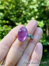 画像9: 【直観力向上・浄化・保護】大ぶり 高品質 アメジスト 紫水晶 リング 指輪 17号　1点もの 天然石パワーストーンお守りアクセサリー 電磁波対策 ヒーリングジュエリー　スピリチュアル (9)
