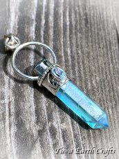 画像8: 【オーラの浄化・自分らしさ】高品質アクアオーラ水晶ポイント（アーカンソー産）&キラキラ宝石質ブルートパーズ ペンダントトップ ワンド パワーストーン天然石ヒーリング 瞑想スピリチュアル ジュエリーお守りアクセサリー (8)