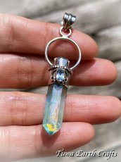 画像7: 【オーラの浄化・自分らしさ】高品質アクアオーラ水晶ポイント（アーカンソー産）&キラキラ宝石質ブルートパーズ ペンダントトップ ワンド パワーストーン天然石ヒーリング 瞑想スピリチュアル ジュエリーお守りアクセサリー (7)