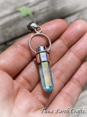 画像16: 【オーラの浄化・自分らしさ】高品質アクアオーラ水晶ポイント（アーカンソー産）&キラキラ宝石質ブルートパーズ ペンダントトップ ワンド パワーストーン天然石ヒーリング 瞑想スピリチュアル ジュエリーお守りアクセサリー (16)