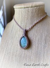 画像5: 【富・幸福のシンボル】1点物　天然アクアマリン（ブラジル産）原石ペンダント・ネックレス　シンプル　マクラメ　　天然石パワーストーン*ヒーリングお守りハンドメイドアクセサリー (5)
