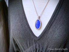 画像11: 【厄除け・邪気払い・開運・受験お守り】高品質ラピスラズリ（アフガニスタン産）ペンダント ネックレス　 マクラメ 石全長3.9cm大ぶり♪  星空色 シンプル パワーストーン天然石アクセサリー 合格祈願お守り スピリチュアル (11)