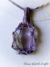 画像12: 石全長４cm大ぶり＆虹入り♪ 高品質アンダラクリスタル（シエラネバダ産）原石 ネックレス・ペンダント  ヴァイオレットソブリンアメジスト パープル シンプル＆ナチュラル マクラメ 1点ものパワーストーン天然石ハンドメイドアクセサリー スピリチュアルお守りヒーリングジュエリー (12)