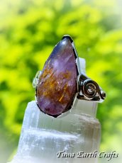 画像2: 【運気・金運アップ・ヒーリング】大ぶり高品質スーパーセブン/セイクリッドセブン 指輪リング 14号★天然石パワーストーンアクセサリー スピリチュアル ヒーリングお守りジュエリー (2)