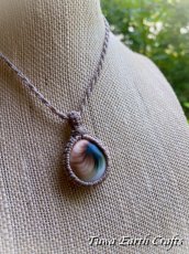 画像7: 両面使い可能♪ 聖なる貝 シヴァアイ ペンダント・ネックレス 1点もの 生成り シンプル＆ナチュラル　リバーシブル 天然石パワーストーンお守りアクセサリー マクラメ ハンドメイド  ヨガ 瞑想 サードアイ (7)