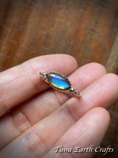 画像13: 1点物 高品質 ラブラドライト リング 指輪 12号   天然石パワーストーンアクセサリー ヒーリングジュエリー  スピリチュアル お守り (13)