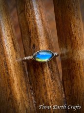 画像9: 1点物 高品質 ラブラドライト リング 指輪 12号   天然石パワーストーンアクセサリー ヒーリングジュエリー  スピリチュアル お守り (9)