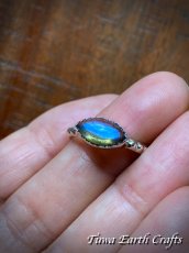 画像12: 1点物 高品質 ラブラドライト リング 指輪 12号   天然石パワーストーンアクセサリー ヒーリングジュエリー  スピリチュアル お守り (12)