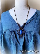 画像11: 【開運・受験お守り・厄除け】高品質ラピスラズリ ネックレス 1点もの パワーストーン天然石アクセサリー　マクラメ編み ハンドメイド　ヒーリングジュエリー スピリチュアル ステージ衣装 (11)