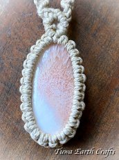 画像2: 地球と身体に優しいヘンプ素材🌿【浄化・ヒーリング・瞑想】大ぶり高品質スコレサイト　ペンダント/ネックレス*シンプル＆ナチュラル*ヒーリング天然石パワーストーン*ハンドメイド　マクラメ編みアクセサリー　お守りヒーリングストーン (2)