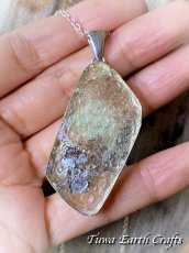 画像19: 【魔除けお守り】大ぶり 石全長4.6cm 高品質 古代ローマングラス ペンダントトップ 美銀化★1点もの スターリングシルバー お守り アクセサリー ヒーリングジュエリー　 (19)