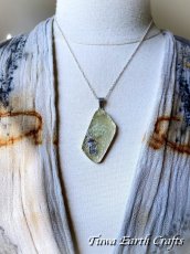 画像18: 【魔除けお守り】大ぶり 石全長4.6cm 高品質 古代ローマングラス ペンダントトップ 美銀化★1点もの スターリングシルバー お守り アクセサリー ヒーリングジュエリー　 (18)