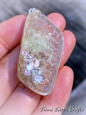 画像31: 【魔除けお守り】大ぶり 石全長4.6cm 高品質 古代ローマングラス ペンダントトップ 美銀化★1点もの スターリングシルバー お守り アクセサリー ヒーリングジュエリー　 (31)