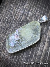画像28: 【魔除けお守り】大ぶり 石全長4.6cm 高品質 古代ローマングラス ペンダントトップ 美銀化★1点もの スターリングシルバー お守り アクセサリー ヒーリングジュエリー　 (28)