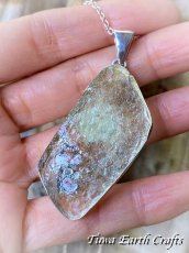 画像22: 【魔除けお守り】大ぶり 石全長4.6cm 高品質 古代ローマングラス ペンダントトップ 美銀化★1点もの スターリングシルバー お守り アクセサリー ヒーリングジュエリー　 (22)