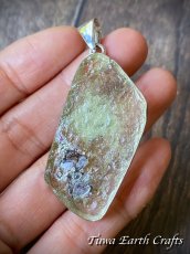 画像3: 【魔除けお守り】大ぶり 石全長4.6cm 高品質 古代ローマングラス ペンダントトップ 美銀化★1点もの スターリングシルバー お守り アクセサリー ヒーリングジュエリー　 (3)