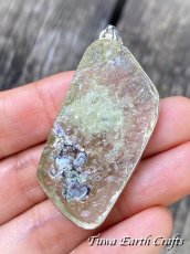 画像25: 【魔除けお守り】大ぶり 石全長4.6cm 高品質 古代ローマングラス ペンダントトップ 美銀化★1点もの スターリングシルバー お守り アクセサリー ヒーリングジュエリー　 (25)