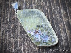 画像30: 【魔除けお守り】大ぶり 石全長4.6cm 高品質 古代ローマングラス ペンダントトップ 美銀化★1点もの スターリングシルバー お守り アクセサリー ヒーリングジュエリー　 (30)