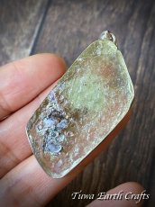 画像4: 【魔除けお守り】大ぶり 石全長4.6cm 高品質 古代ローマングラス ペンダントトップ 美銀化★1点もの スターリングシルバー お守り アクセサリー ヒーリングジュエリー　 (4)