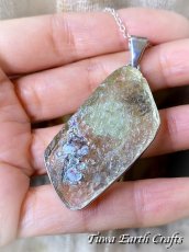 画像20: 【魔除けお守り】大ぶり 石全長4.6cm 高品質 古代ローマングラス ペンダントトップ 美銀化★1点もの スターリングシルバー お守り アクセサリー ヒーリングジュエリー　 (20)