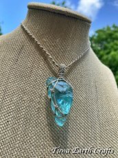 画像7: 石全長4cm大ぶり 高品質アンダラクリスタル(シエラネバダ産)ネックレス・ペンダント ブルートパーズ アクアブルー 原石 宝石質 シンプル&ナチュラル マクラメ 1点もの  天然石 ハンドメイドアクセサリー スピリチュアル お守り ヒーリングジュエリー 金属アレルギー対応  (7)