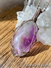 画像14: 【自由な発想の促進・集中力アップ】大ぶり高品質フローライト ネックレス ペンダント シンプル＆ナチュラル 1点もの ハンドメイドお守り　パワーストーン天然石ヒーリングストーン マクラメアクセサリー　スピリチュアル  (14)