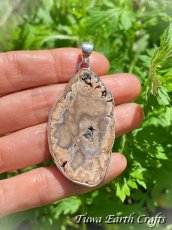 画像6: 石全長4.6cm 大ぶり高品質ブルーフォレスト 珪化木 ペトリファイドウッド  ペンダントトップ 1点もの★ヒーリングストーン天然石ジュエリー　パワーストーンアクセサリー (6)
