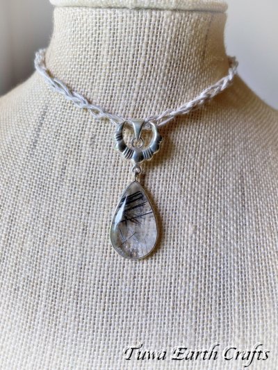 画像2: 【健康運アップ・厄除けお守り・浄化】大ぶり♪ 高品質ブラックトルマリンインクォーツ ペンダントトップ★パワーストーン天然石ハンドメイドアクセサリー スターリングシルバー ヒーリング スピリチュアル お守り　電磁波対策　積極性向上