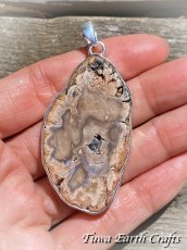 画像11: 石全長4.6cm 大ぶり高品質ブルーフォレスト 珪化木 ペトリファイドウッド  ペンダントトップ 1点もの★ヒーリングストーン天然石ジュエリー　パワーストーンアクセサリー (11)