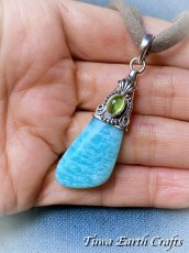 画像23: キラキラシラー入り✨【決断力アップ・自己表現力アップ】大ぶり高品質アマゾナイト ペンダントトップ with グリーントルマリン*天然石ヒーリングストーンアクセサリーお守りパワーストーンジュエリー ストレス除去 (23)