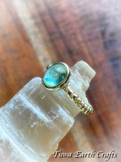 画像2: 【モチベーションUP・意志の強化】高品質 ブルーアパタイト リング 指輪 13号 ヒーリング天然石パワーストーンアクセサリー スピリチュアルお守りジュエリー スターリングシルバー (2)