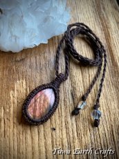 画像23: 幻想的 夕焼け色♪【夢の実現・直観力アップ】高品質ピンク ラブラドライト ネックレス ペンダント＊シンプル 1点もの マクラメ ヒーリング天然石パワーストーンアクセサリー レインボーラブラドライト スピリチュアルお守りジュエリー (23)