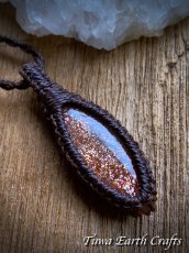 画像10: 【自信向上・行動力アップ】きらきら虹色シラー太陽の石 レピドクロサイト入り レインボーサンストーン ネックレス／ペンダント 水晶★シンプル＆ナチュラル 1点物 ハンドメイド マクラメ 天然石 お守りヒーリングアクセサリー (10)