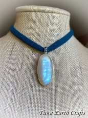 画像19: 【直感力アップ・潜在能力を引き出す】高品質ロイヤルレインボームーンストーン ペンダントトップ with 宝石質サファイア＊ヒーリングストーン 天然石アクセサリー スピリチュアル 恋愛成就お守り　彫金ジュエリー (19)