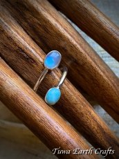 画像13: 高品質ブルームーンストーン ＆ ラリマー リング 指輪 サイズ調節可能 オープンリング  15号 16号 17号 18号★天然石パワーストーン お守りアクセサリー スピリチュアル ヒーリングジュエリー (13)