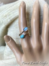 画像11: 高品質ブルームーンストーン ＆ ラリマー リング 指輪 サイズ調節可能 オープンリング  15号 16号 17号 18号★天然石パワーストーン お守りアクセサリー スピリチュアル ヒーリングジュエリー (11)