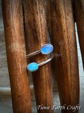 画像14: 高品質ブルームーンストーン ＆ ラリマー リング 指輪 サイズ調節可能 オープンリング  15号 16号 17号 18号★天然石パワーストーン お守りアクセサリー スピリチュアル ヒーリングジュエリー (14)